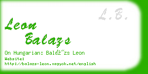 leon balazs business card